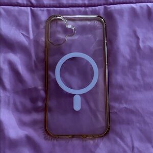 Transparent MagSafe Compatible Phone Case - Gold
